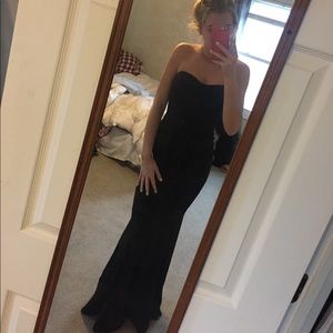 Long Black Mermaid Prom Dress